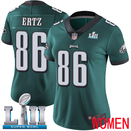 Women Philadelphia Eagles 86 Zach Ertz Midnight Green Team Color Vapor Untouchable NFL Jersey Limited Player